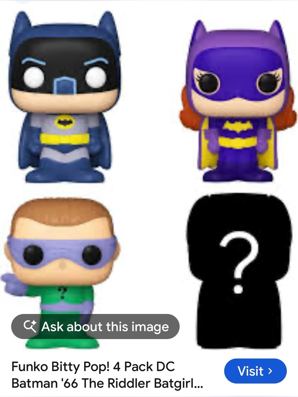 #3427**Funko Bitty Pop! DC Comics 4-Pack Series 4 - Blue Box - Picture 7 of 17